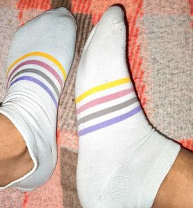 Toe Socks with Stripes