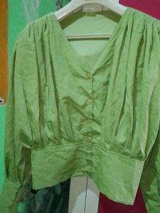 Green Crop Top