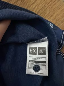Exceed Navy Blue Pattern T-Shirt