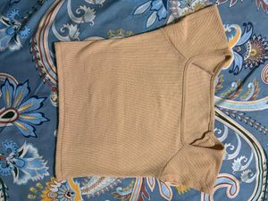 Tan Square Neck Crop Top