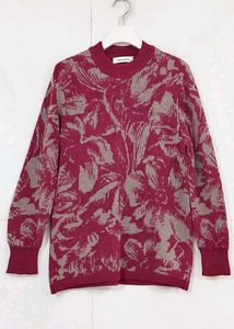 Floral Print Knit Sweater