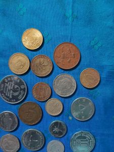 Foreign Coins USA, UK, UAE(Dubai), Malaysia, Spain