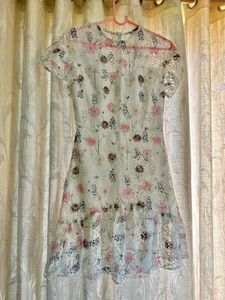 White Lace Mini Dress