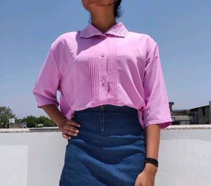 Vintage Shirt With Designer Collar