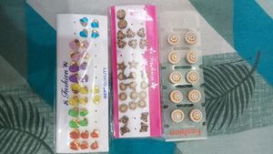 Women Earrings With Pooja Article And Hair Clip