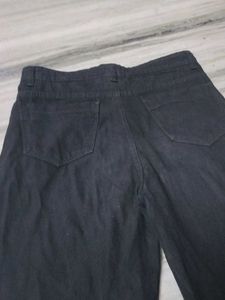 Dark Wash Wide Leg Jeans Black