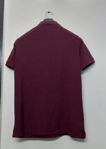 WROGN MAROON SOLID POLO TSHIRT