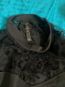 Elegant Black Floral Top