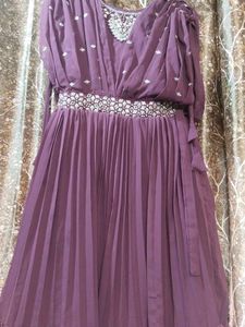 Elegant Purple Ethnic Gown