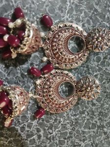 Oxidized Jhumka Earrings