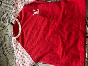 Louis Vuitton Inspired Red Ringer Tee