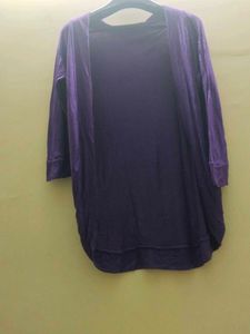Purple Knit Cardigan