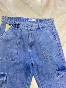 Zara 6 Pocket Cargo Jeans