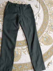 Men's Green Straight Trousers