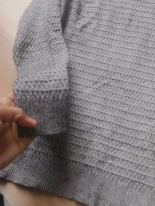 Gray Knit Pullover Sweater