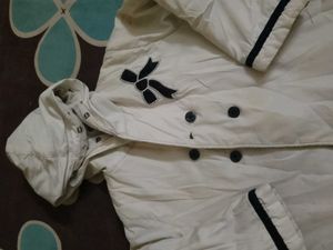 Cute White Kids' Winter Coat