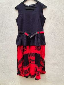 ✨ Black & Red Stylish Dress ✨