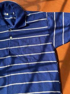 Striped Blue Polo Shirt