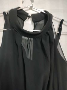 Black Halter Neck Fit &amp; Flare Dress