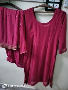 Rani Colour Embroidered Salwar Kameez Set