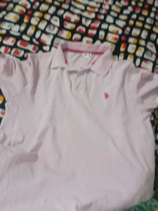 US Polo Stylish Pink Men T Shirt