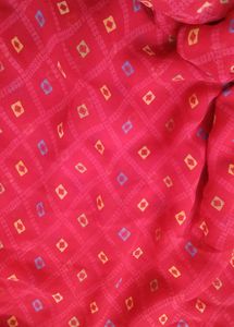 Red Printed Saree