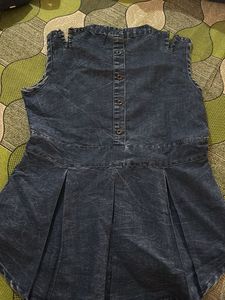 Denim frill top