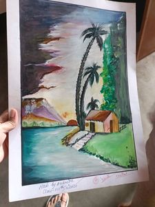 Hademade Water Painting Fir Home Decor