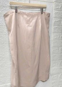 XXL Size Straight Cream Skirt