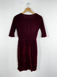 Velvet Wine red Dress(women)