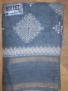 Elegant Grey Saree
