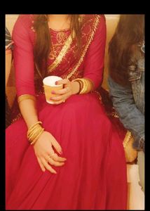 So Beautiful ❤️ Maroon Lahenga Saree