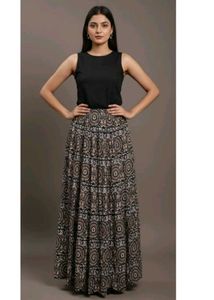 Patterned Ethnic Skirt