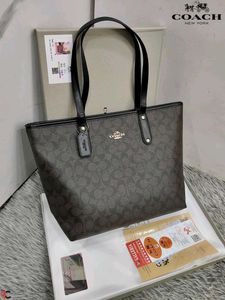 COACH CITY TOTE BAG IN SIGNATURE CANVAS* WD BOX