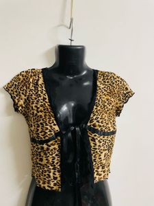 Shein Vintage Cheetah Print Top/Jacket
