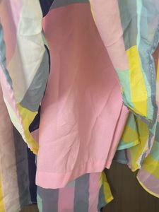 beautiful designerColorful  plazo set for 5-7 yr o