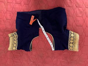 Elegant Blue and Gold Saree