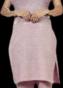 Pink Embroidered Wool Cardigan SUIT Set