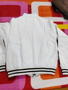 K-Swiss White Striped Jacket