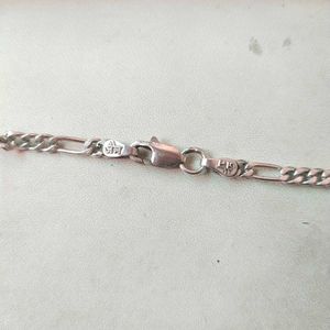 Slightly Used Pure Silver Traditional Figaro Chain