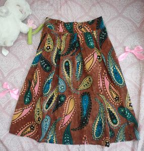Paisley Print Skirt - Size (S, M)