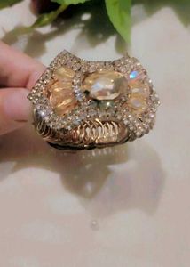Royal Radiance Golden Crystal Bracelet