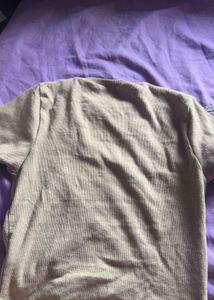 Beige Cutout T-Shirt