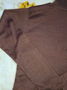 Brown Turtleneck Top