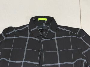 Black Checkered Casual Shirt slim fit