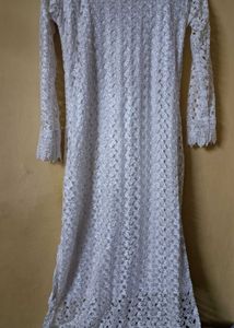 Beautifull Of White Kurta Strighth Long