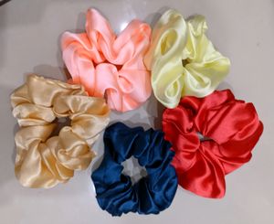 5 Satin Scrunchies Combo (5)