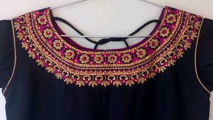 Black Anarkali With Dupatta For Women
