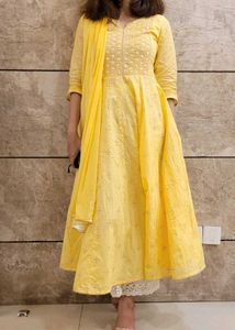 Pre Loved Rich Cotton Fabric Anarkali Dress/ Kurta