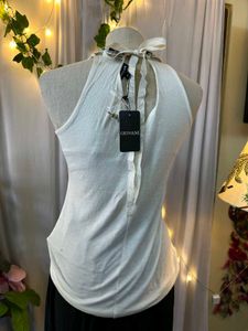 White Sleeveless Top